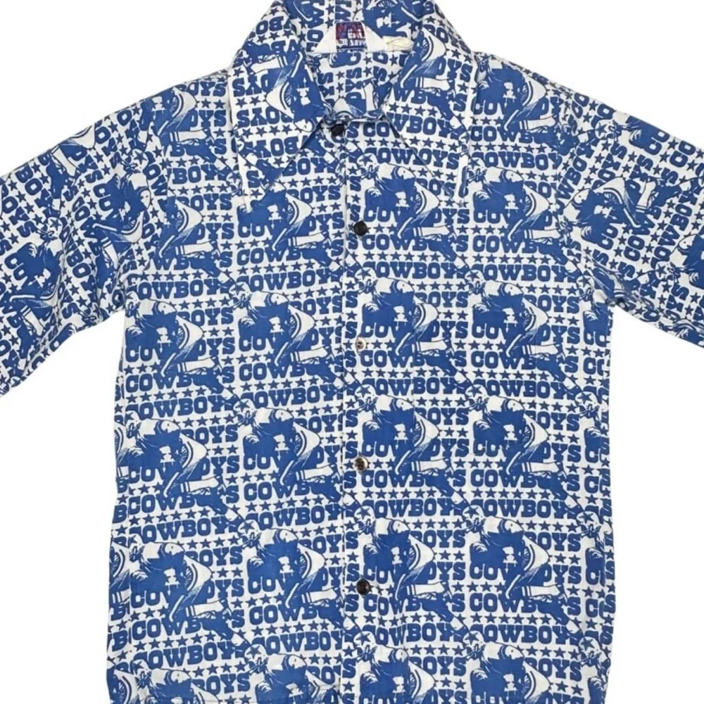 Vintage 1970’s NFL Dallas Cowboys Button Down‎ Shirt